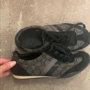 Coach Monogram Black and Gray Sneakers